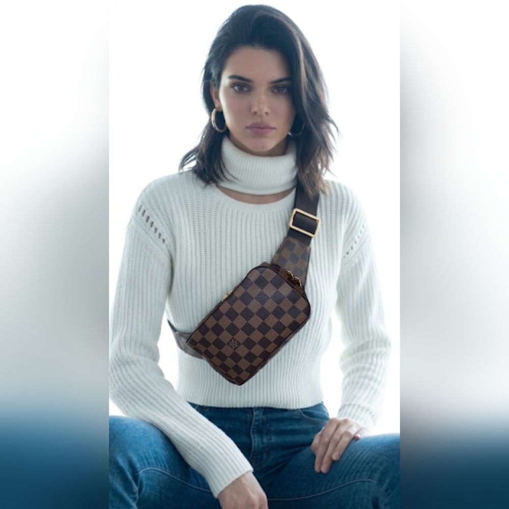 Louis Vuitton EUC ✨ Damier Ebene Geronimos Belt Crossbody Bag Bumbag W/BOX - Picture 4 of 16